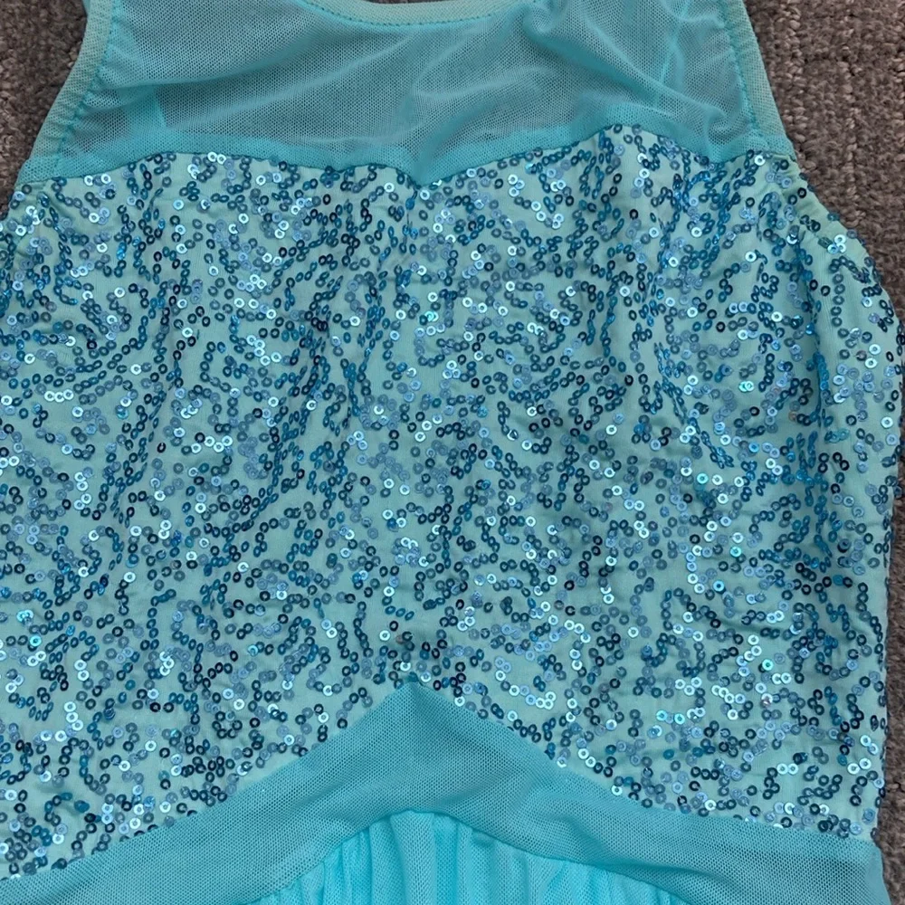 Glamour Sequin Lyrical Dance Dress w/ Sheer Skirt